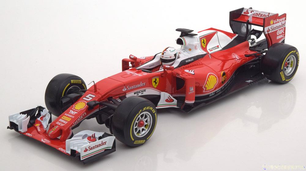 Formel 1 Bburago 1:18 Ferrari SF16-H  Vettel 2016  Sondermodell Sponsor Italia in schwarzer Verpackung www.modelissimo.de