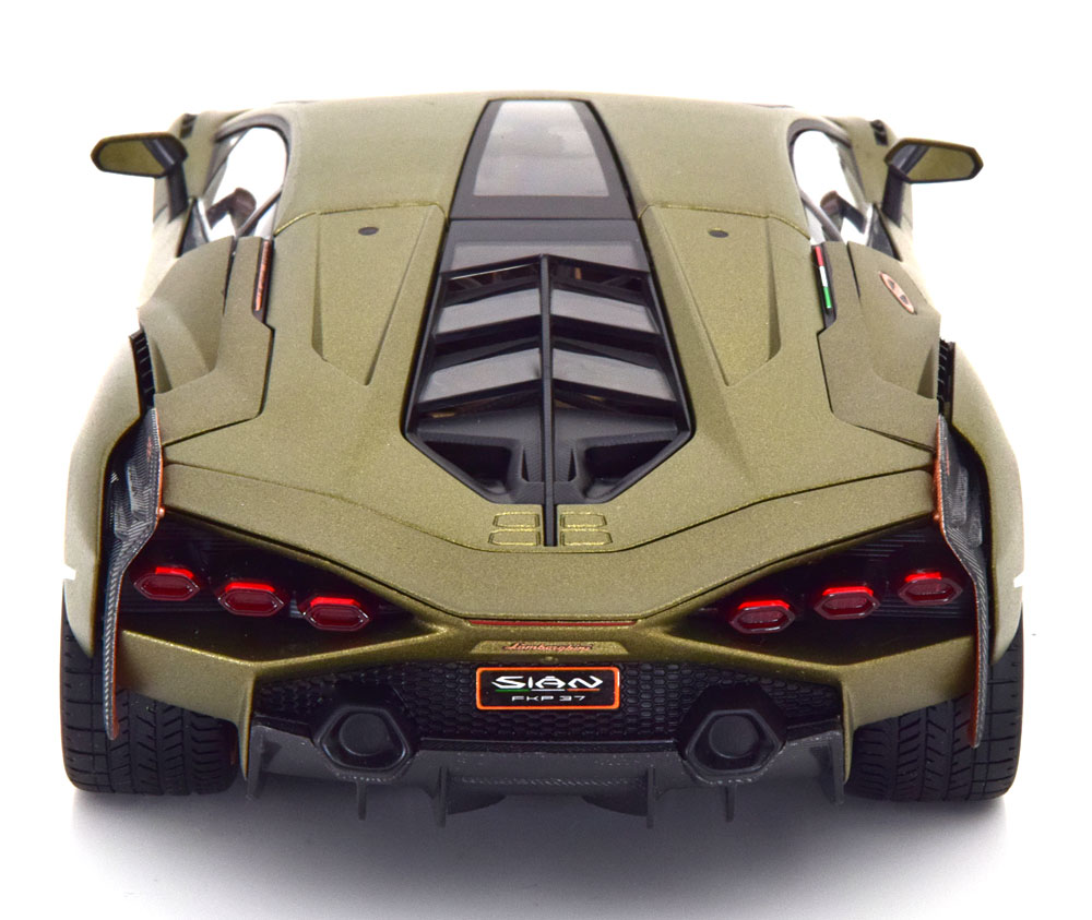 Strassen-Fahrzeuge Bburago 1:18 Lamborghini Sian FKP 37  2020 matt-olive  www.modelissimo.de