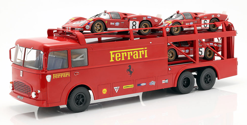LKW und Busse Norev 1:18 Fiat Bartoletti 306/2 Renntransporter Ferrari Film Le Mans  1970  nur Transporter - Ferrari-Modelle nicht inbegriffen !!! www.modelissimo.de